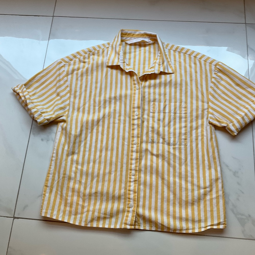 Zara striped button up for women.